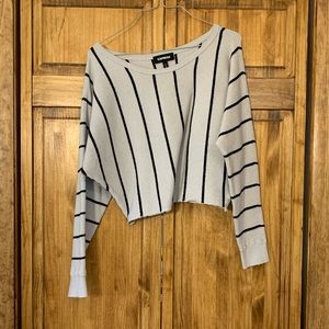 Grey and Black Striped Sweater